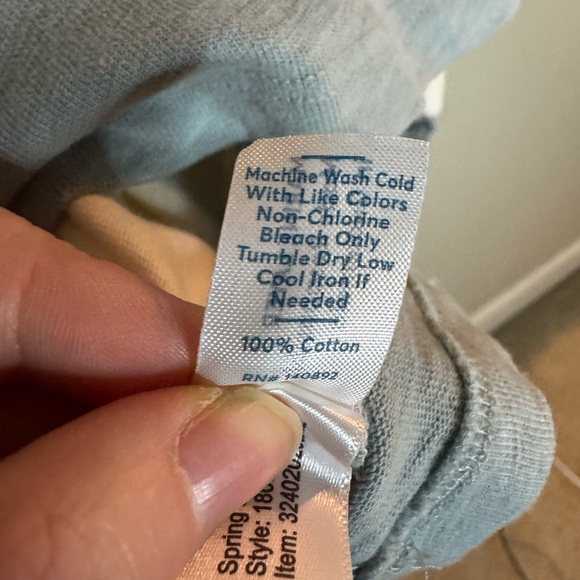 Marine Layer Blue Cream Striped Rugby Top Medium - Picture 5 of 8